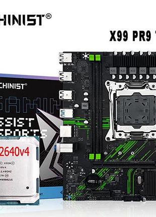 Материнская плата machinist x99 pr9 tmp2.0 + процессор 2640v4 (10 ядер / 20 потоков), частота до 3.4 ghz.