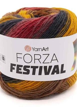Пряжа forza festival 75% шерсть 25% полиамид 420м 100г 4шт/уп арт.2908 тм yarnart