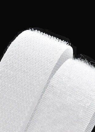 На метраж белая 2см. текстильная застёжка (липучка, лента velcro) отрез кратно 1м.
