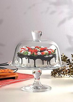 Страва на ніжці з кришкою pasabahce patisserie ps-96952 26х26.4 см