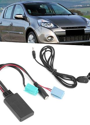 Bluetooth aux адаптер renault 6-пін (2005-2011) з мікрофоном, bluetooth 5.0 для магнітоли рено clio, megane, scenic, laguna