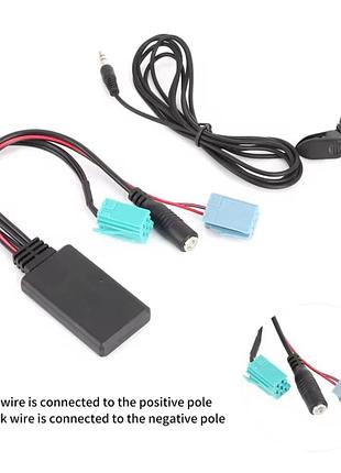 Bluetooth aux адаптер renault 6-пин (2005-2011) с микрофоном, bluetooth 5.0 для магнитолы рено clio, megane, scenic, laguna 5
