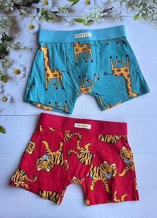 Трусики боксеры на мальчика jungle (набор 2 шт.) primark р.92 см (1,5-2 года)