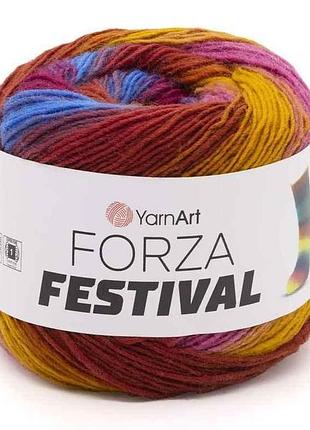 Пряжа forza festival 75% шерсть 25% полиамид 420м 100г 4шт/уп арт.2906 тм yarnart
