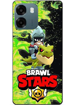 Чехол силиконовый бампер для oppo a6 с героем бравл драко brawl