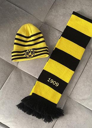 Комплект шапка + шарф borussia dortmund / bvb