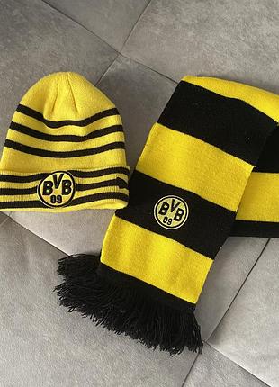 Комплект шапка + шарф borussia dortmund / bvb 3