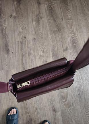 Бордова сумка zara 4