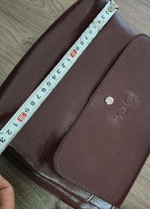 Бордова сумка zara 7