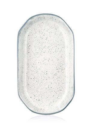 Блюдо овальне ardesto siena ar-2925-sw 32х18 см сіре