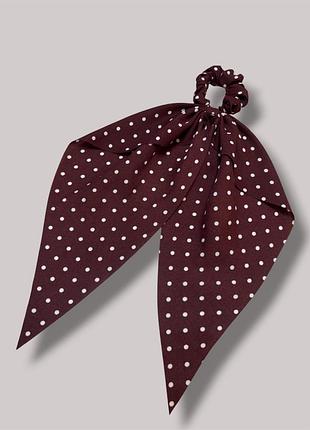 Темно-коричнева резинка-хустка для волосся accessorize 🇬🇧