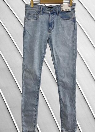 Мужские голубые джинсы скинни uniqlo w31 l34 m l 46 48 50 юникло юникло новые с биркой зауженные джинсы skinny голубые w31 50