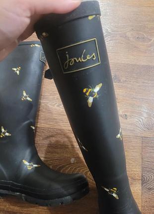 Брендовые резиновые сапоги joules (англия) с пчелами, состояние идеальное