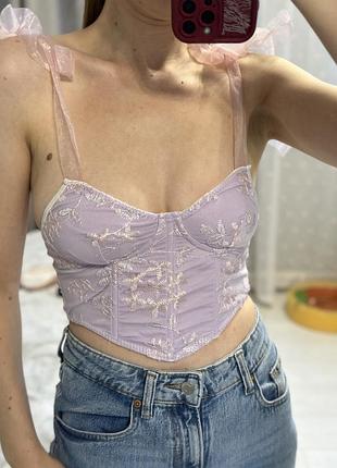 Бузковий корсет shein 2