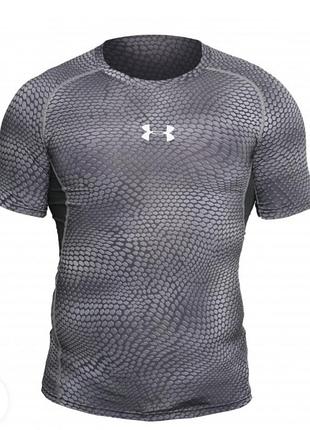 Компрессионная футболка- рашгард от armour heat gear short sleevels grey