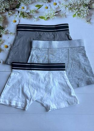 Трусики боксеры на мальчика однотонные (набор 3 шт.) primark р.98 см (2-3 года)