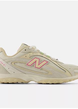 25см, жіночі кросівки new balance 204l у забарвленні sea salt / stone pink (бежеві з рожевими та світло-зеленими акцентами
