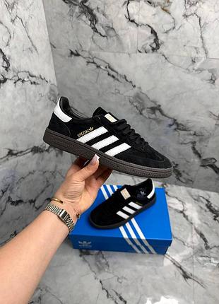 Жіночі кросівки adidas spezial black white адідас чорного з білим кольорів