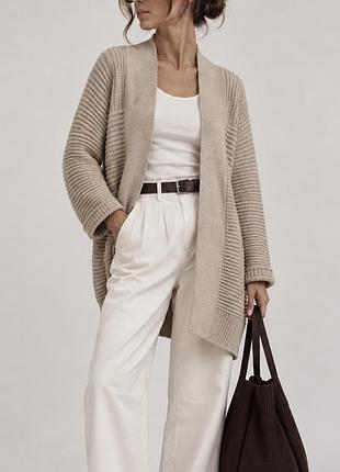 Кардиган monsoon  вовна та альпака oversize кокон  меланж