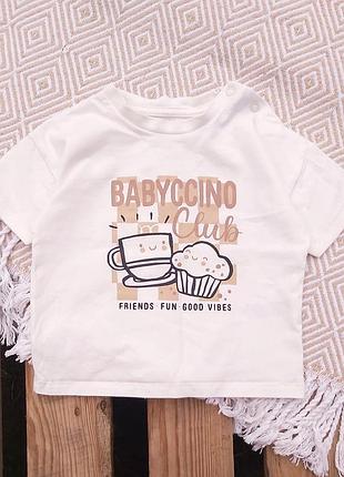 Стильная футболка свободного кроя на 6-9 месяцев 🧸