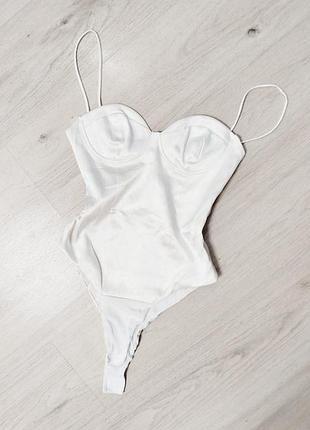 Сатиновый плотный боди от zara новый с этикеткой