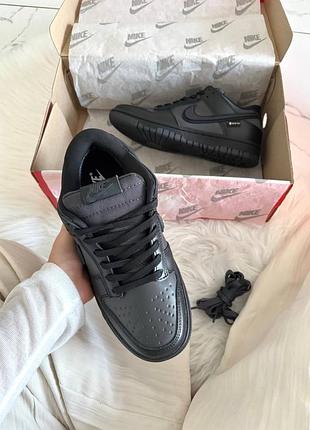 Кросівки nike dunk total black gore-tex termo 🖤 5