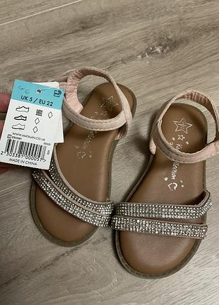 Босоніжки з блискітками matalan 22 розмір нові з бірками
