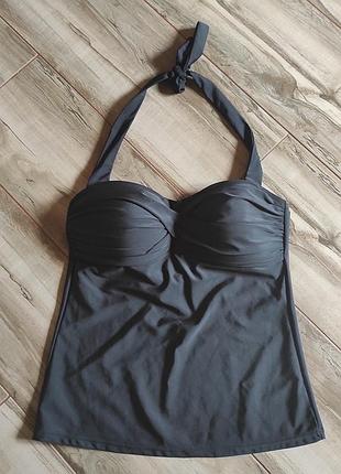 Танкіні f&f розмір 14 / xl, чорний купальний топ