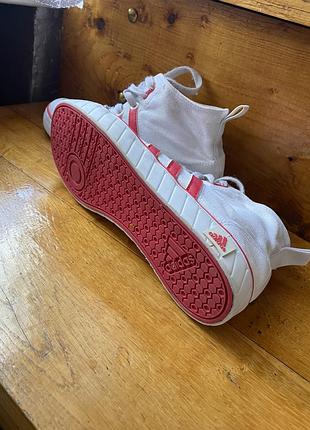 Кеди білі жіночі високі adidas 4