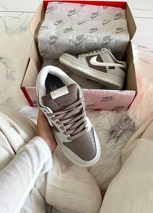 Кросівки nike dunk brown grey gore-tex termo 🤎 5