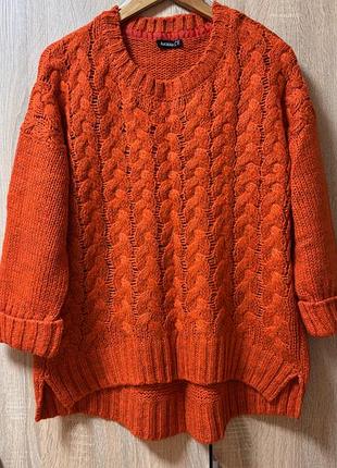 Яскравий в’язаний светр jonina, oversize 2
