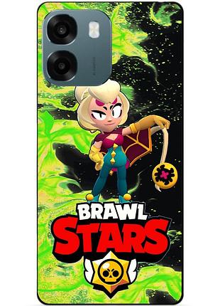 Чехол силиконовый бампер для oppo a6 с героем бравл чарли brawl