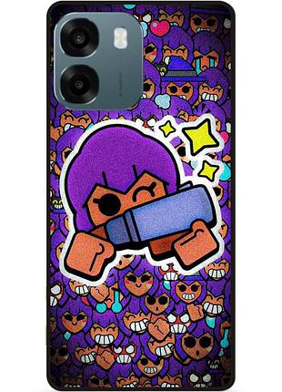 Силіконовий чохол бампер для oppo a6 стікери бравл шелли brawl