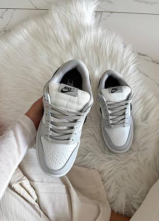 Кросівки nike dunk white grey gore-tex termo 🩶 2