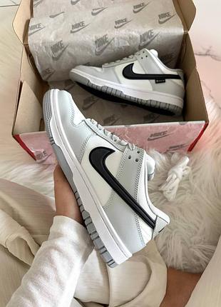 Кросівки nike dunk white grey gore-tex termo 🩶 6