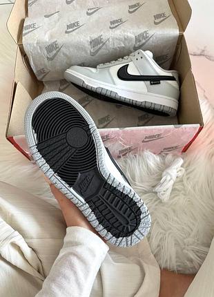 Кросівки nike dunk white grey gore-tex termo 🩶 7
