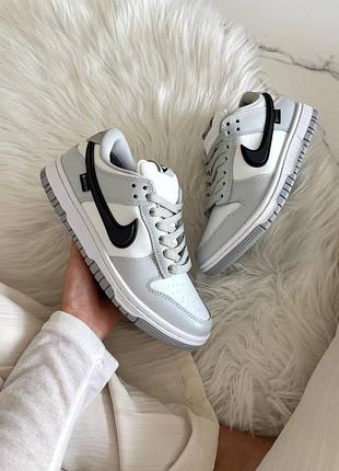 Кросівки nike dunk white grey gore-tex termo 🩶 9