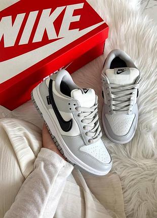 Кросівки nike dunk white grey gore-tex termo 🩶 10