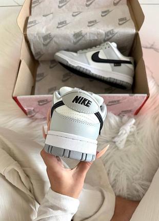 Кросівки nike dunk white grey gore-tex termo 🩶 8