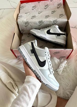 Кросівки nike dunk white grey gore-tex termo 🩶 3