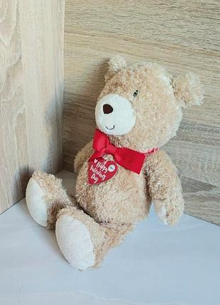 Tesco мишка happy valentine’s day с бантом ≈32 см