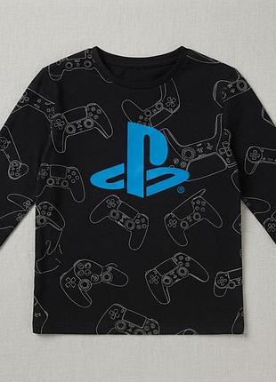 Підліткова піжамна кофта для хлопчика playstation (11-12 років, зріст 152 см, чорна)