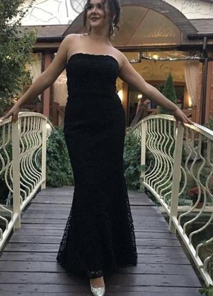 Роскошное вечернее платье в пол со шлейфом3 фото