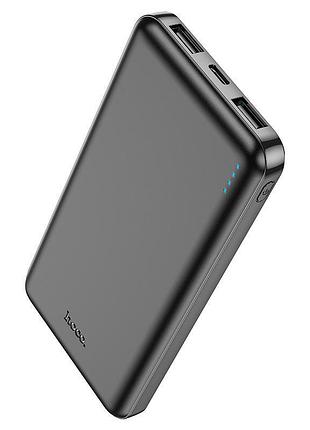 Портативное зарядное устройство для телефона power bank hoco j100 10000mah 2xusb/type-c черный