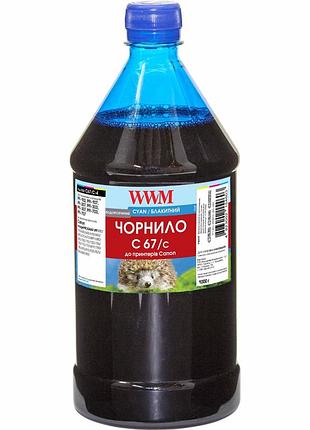 Водне чорнило wwm для плотерів canon imageprograf ipf605/670/770/830/850, cyan, 1000 г
