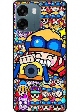 Силіконовий чохол бампер для oppo a6 стікери бравл джесси brawl