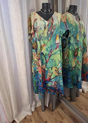Красивое в птицы 🕊 платье 👗 2