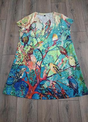 Красивое в птицы 🕊 платье 👗 4
