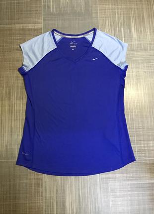 Nike💙жіноча синьо-фіолетова спортивна футболка💛розмір м/жіночий одяг