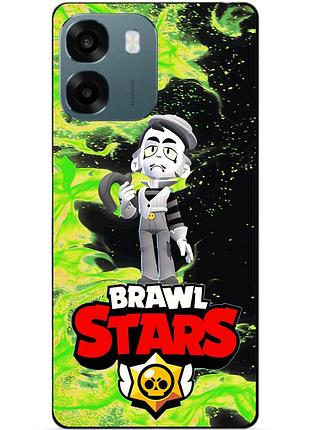 Чехол силиконовый бампер для oppo a6 с героем бравл грей brawl